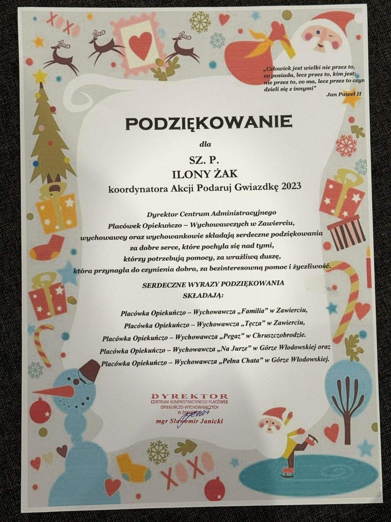 Zdjęcie z akcji Podaruj Gwiazdkę, edycja 2023