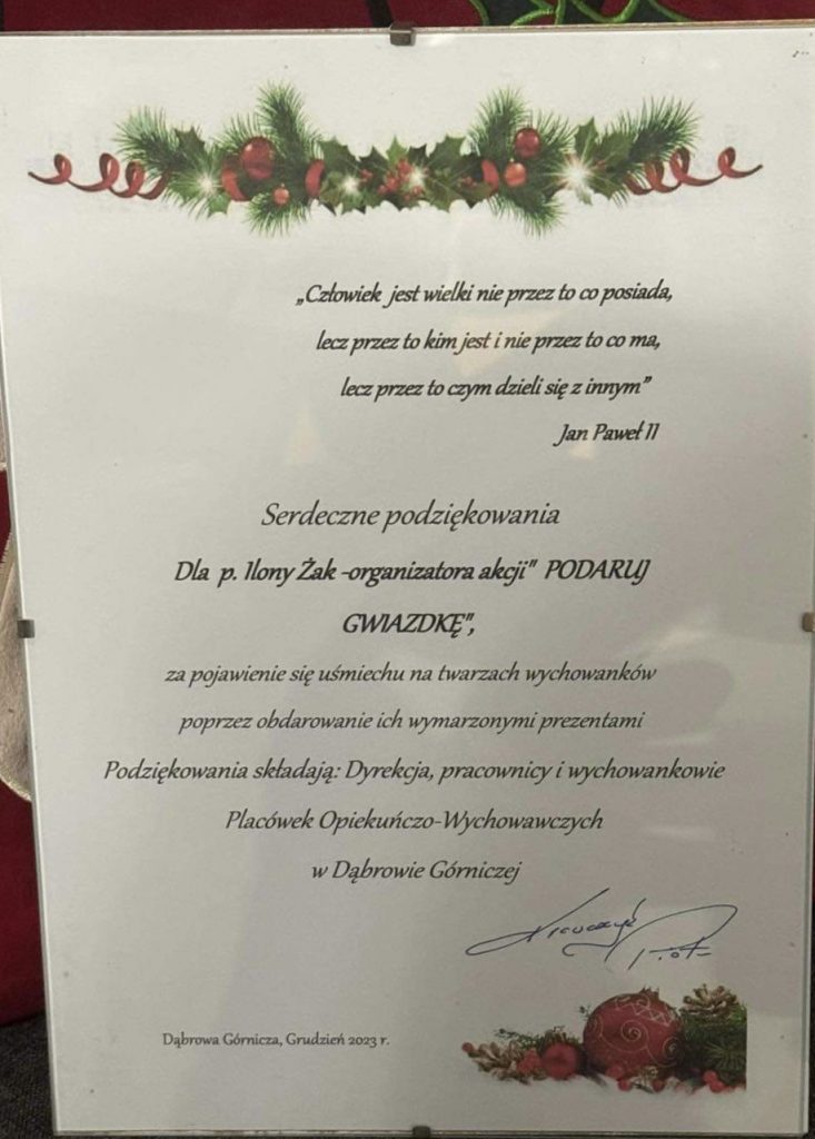 Zdjęcie z akcji Podaruj Gwiazdkę, edycja 2023