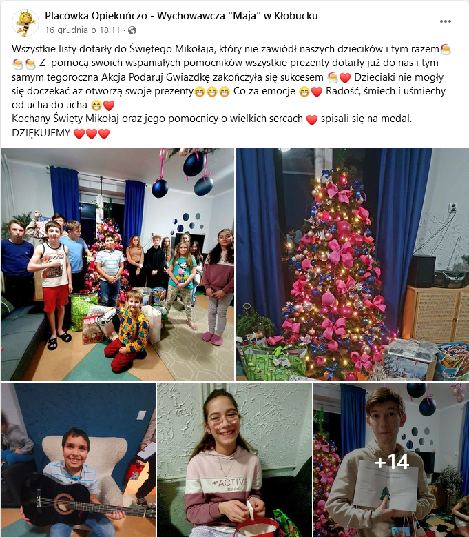 Zdjęcie z akcji Podaruj Gwiazdkę, edycja 2023